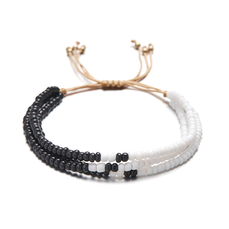 Wholesale Boho Style Multi-layered Braided Rice Bead Bracelet
